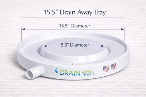 Drain Away White 15.5 Inch Plant Saucer Heavy Duty Drain Tray for Large Pots Indoor Outdoor Waterproof UV Resistant | Protect Floors Decks | 12in 15in 22in | White Gray Terra Cotta Black - Image 4