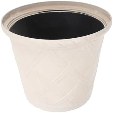Vintage Textured Resin Flower Pot Outdoor Planter with Unique Roman Pattern Decorative Balcony Plant Container for Indoor and Outdoor Use Easy Maintenance by Unknown