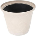 Vintage Textured Resin Flower Pot Outdoor Planter with Unique Roman Pattern Decorative Balcony Plant Container for Indoor and Outdoor Use Easy Maintenance by Unknown