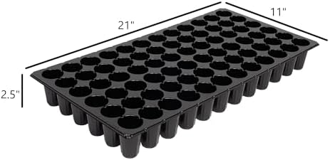 SUNPACK 21" x 11" Heavy Duty 72-Cell Circular Insert Tray, Black, 2.5" (Pack of 10) - Ideal for Greenhouses or Indoor Gardening - Holds Up to 72 Different Seeds - Image 6