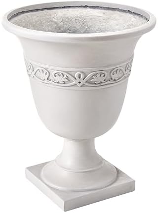 Christopher Knight Home Sical Round Concrete Planter Set of 2, 2 Pack Garden Flower Pot with Drainage Hole, MGO Patio Urn Planter for Outdoor Plants, Outdoor Planter Box, No Assembly, Antique White - Image 7