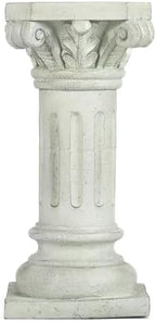 26" Tall Roman Column Pedestal Stand - Heavy Duty Magnesium Oxide Garden Pedestal for Statues, Weatherproof Outdoor Pillar for Sculptures – Sturdiness Plinth Base Statue Riser by XAONIEN