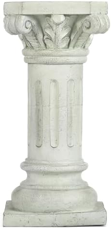 26" Tall Roman Column Pedestal Stand - Heavy Duty Magnesium Oxide Garden Pedestal for Statues, Weatherproof Outdoor Pillar for Sculptures – Sturdiness Plinth Base Statue Riser by XAONIEN