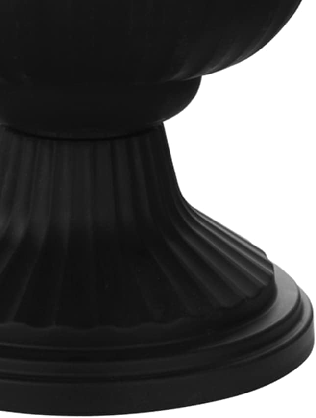 Southern Patio Utopian Urn Resin Outdoor Flower Planter Pot, Black, 14 in - Image 4