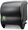 San Jamar Ecologic Element Recycled Plastic Lever Paper Towel Dispenser, Manual Towel Dispenser, Wall Mounted Dispenser with Zero Waste for Home and Business, 8 Inch Rolls, Black by SanJamar