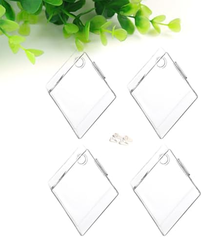 4 Pcs Creative Rhombus Glass Vase Wall Hanging - Image 7