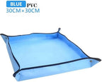 2 PCS Gardening Planting Mat, Reusable Garden Potted Pad Cushion, Transplanting for Flower Succulents Plant Repotting(Blue,30x30CM) - Image 2