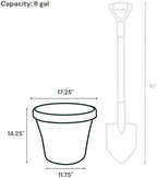 Bloem Terra 16" Plastic Planter, 8 Gallon, Terra Cotta, 2-Pack - Image 2