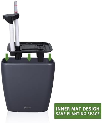 Dexceder 9x8 Self Watering Planter (Slate Gray Matte) - Image 4