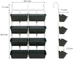 Wall Hanging Planter, 8 Pockets Planters Vertical Wall Mounted Hanging Raised Flower Beds for Balcony Patio Fence Porch Gardening, Plant Container for Indoor Plant (Army Green) - Image 4
