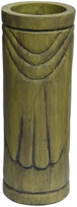 Christopher Knight Home Jorine Lightweight Concrete Planter, Cast Stone Planter, Tiki Totem Urn, Tall Plant Pot, Polynesian Garden Pot with Drainage Hole for Backyard Hall Garden, Antique Green - Image 6