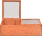 Greenhouse Wood 39.4"x19.7"x13.4",Wood Cold Frame Greenhouse,Garden Portable Mini Greenhouse Cabinet, Raised Flower Planter Shelf Protection for Outdoor Indoor Use - Image 4
