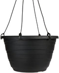 The HC Companies Wrapt Hanging Planters - Lightweight Plant Pot Hanger for Hanging Plants, Vegetables & Herbs - Outdoor & Indoor Hanging Basket for Plants (13" Black, Pack of 1) by TheHCCompanies