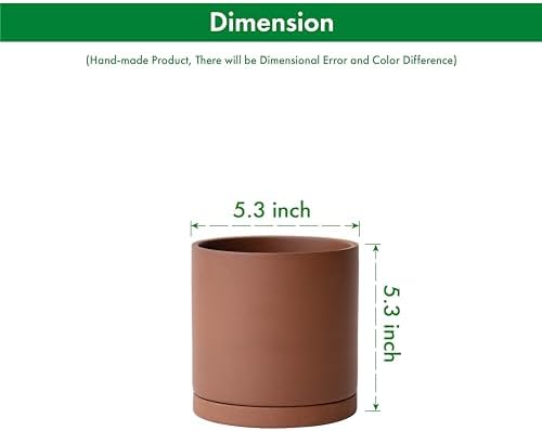 D'vine Dev 2-Pack Rust Terracotta Plant Pots with Saucers, 5 in, 40-V-B-2 - Image 2