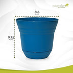 Headwind Traverse Planters – 10" 2 Pack Plastic Plant Pot in Sapphire Blue - Indoor & Outdoor Pots for Plants with Drainage - Decorative Plant Pot, Flower Pots Outdoor for Garden by Robert Allen - Image 2