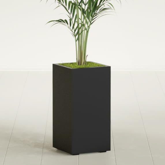 Greenline Alice Tall Rectangular Fiberglass Planter, Outdoor Planter Box - Image 2