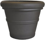 Tusco Products RR135ES Classic Rolled Rim Garden Planter, 13.5", Espresso by TuscoProducts