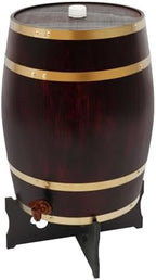 Wine Barrel, 7.93 Gal Wooden Whiskey Barrel with Stand & Spigot – Premium Pine Wood Liquor Dispenser for Home Brewing, Aging, Decor, Bourbon Barrel Style (Vintage Color, 30L) - Image 7