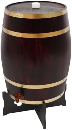 Wine Barrel, 7.93 Gal Wooden Whiskey Barrel with Stand & Spigot – Premium Pine Wood Liquor Dispenser for Home Brewing, Aging, Decor, Bourbon Barrel Style (Vintage Color, 30L) - Image 7