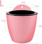 7Pack Self-Watering Plant Flower Pot Wall Hanging Plastic Planters Size 7 inch with 7 Hooks Replacement for Plants Flowers Indoor Outdoors - Image 5