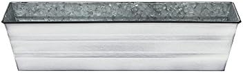 Achla Designs Galvanized Window Flower Box Planter-Cape Cod White-Small (22" L x 6" W x 5" H) by ACHLADesignsHomeGarden