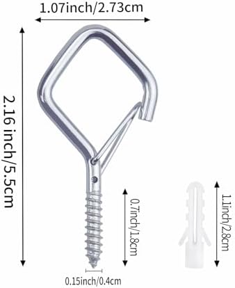 60 Pcs Ceiling Hooks for Hanging Plants, Screw in Hooks Silver - Image 2