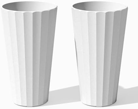 Veradek Column Series Tall Planter - Tapered Outdoor Planter with Shelf by VeradekOutdoor