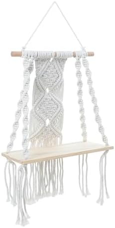 Cabilock Macrame Wall Shelf Handmade Boho Decor Plant Hanger Floating Decorative Wall Hanging by cabilock