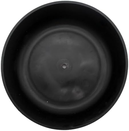 The HC Companies 8 Inch Round Plastic Succulent Capri Bowl Decorative Indoor Flower Succulent Planter Pot with Drain Plug Hole, Faux Concrete Color (2 Pack) - Image 2