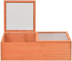 Wooden Garden Portable Greenhouse Sturdy Cold Frame Raised Plants Bed Protection with 2 PC Boards and Openable Top Door Raised Flower Planter Box 39.4"x19.7"x13.4" - Image 3