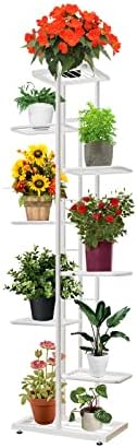 MTB Garden 8 Tier White Metal Plant Stand Indoor Outdoor Flower Pot Display Planter Shelf - Image 4