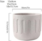 yeyo Elegant Nordic Minimalist Cement Flower Pot Light Luxury Decor Creative and Unique Succulent Plants for Balcony(15x13cm) - Image 2