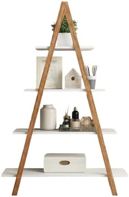 A Frame Ladder Shelf 4 Tier Freestanding Bookshelf Display Rac by Unknown