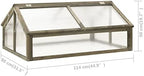 Firwood Garden Portable Greenhouse, Wooden Greenhouse Raised Flower Planter with 2 Roofs, Garden Portable Mini Greenhouse Cabinet for Outdoor Indoor Use 44.8" x 31.4" x 19.6"/Gray - Image 7