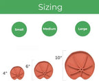 Treleaf Lili Sausr™ – 6" Lily Pad Shaped Plant Saucer & Drip Tray (Set of 4) – Decorative Humidity Tray & Spill Catcher for Indoor Houseplants – 3D Printed Eco-Friendly Design - Green - Image 3