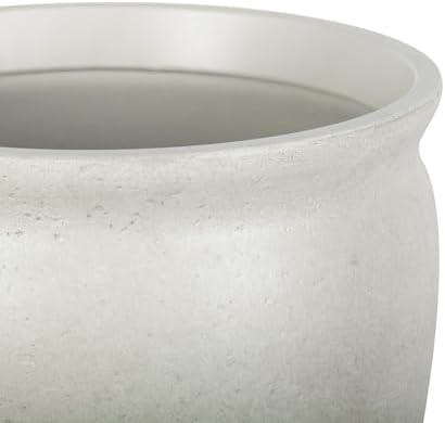 14 Inch Hawthorn Planter, Modern Gypsum Plant Pot with Drainage Hole, Indoor Outdoor Flower Planter for Patio, Garden, Balcony, Home Décor - Image 3