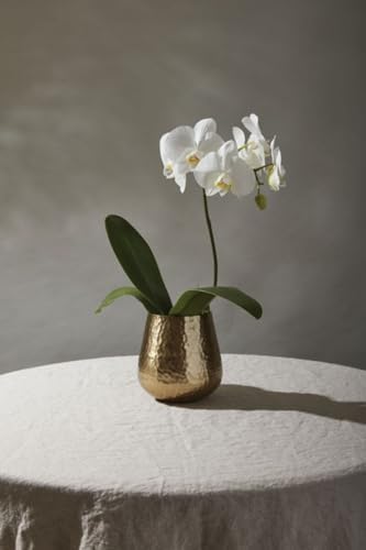 Hux Metal Pot for Plant and Flowers | Gold Metal Vase Decor for Home or Office l Indoor and Outdoor Planter for Any Event Decoration (6"x 6.5") (73121) - Image 2