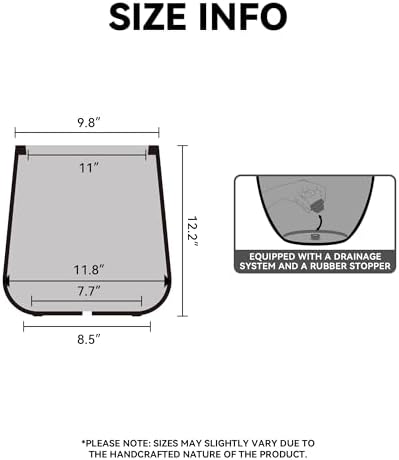 Kante Small Round Curved Black Concrete Planter 11.8" Dia, Outdoor - Image 2