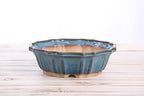 Willow Bonsai Ceramics Flower Design Bonsai Pot 8 Inch – Elegant Ceramic Bonsai & Succulent Planter, High‑Fired Frost‑Proof Stoneware with Drainage & Wiring Holes, Handmade in USA (Peacock 2025) - Image 2