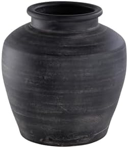 Signature Design by Ashley Meadie Large Distressed Black Terra Cotta Vase by Unknown