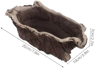 Cabilock Cement Planter Pot Vintage Driftwood Design for Succulents Artistic Home Office Decor Planter Sturdy Imitation Tree Root Flowerpot for - Image 2