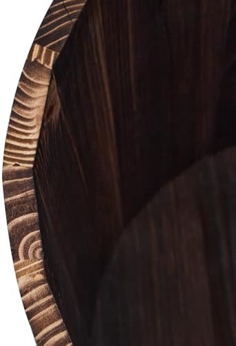 17 Inch Wooden Whiskey Barrel Planter with Drainage Hole, Rustic Outdoor Indoor Flower Pot Container for Garden Patio Porch Deck Herbs Vegetables and Decorative Plants - Image 7