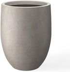 Kante 21.7" H Stone Gray Concrete Tall Planter, Large Decorative Garden Pot with Drainage Hole and Rubber Plug for Outdoor Indoor Plants, Modern Round Style for Home and Garden by Unknown