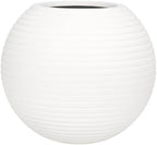 SAFAVIEH Outdoor – Mora White Ficonstone Cement Planter Pot, Fully Assembled Decorative Outdoor Planter, Smooth Orb Design, Frost-Resistant with Drainage (PAT1534C) by Unknown