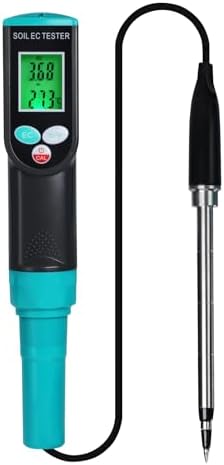 2 in 1 EC & Temperature Meter, Digital EC Meter for Soil with IP67 Waterproof Electrode, Portable Soil EC Meter Soil Tester with ATC for Gardening, Agricultural, Farming, Lawn, Plants by DANOPLUS