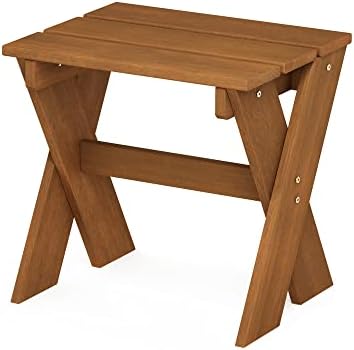 Furinno TIOMAN Compact Patio Table with X-Leg, Easy Assembly, Natural - Image 5
