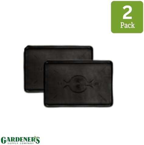Gardener's Supply Company Entrance Boot Tray (2 Pack) | Multi-Purpose Waterproof Indoor Outdoor Made with 100% Durable Recycled Plastic | 22-5/8"L x 15.5" W and 2" Deep, Black - Size Small - Image 2