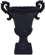 Christopher Knight Home Jorine Patio Planter, Light Concrete Planter, Mid-Centry Gadern Urn, Floral Relif Design Plant Pot, Large Garden Pot, Flower Urn with Drainage Hole for Backyard Home, Black - Image 6