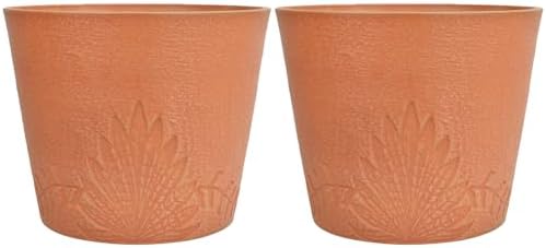 GreenShip 15 inch Large Planters for Outdoor Plants, Set of 2 by GreenShipHandmadePots
