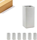 WGV Ceramic Block Vase Bulk, 5" W x 12" H, (Multiple Size/Color Choices) Matte Tall Square Flower Planter Pot, Accents Home Office Tabletop Decor, Ideal Gifts White 6 Pieces (CSB0512WT) by WGVInternational-OpusGlassware